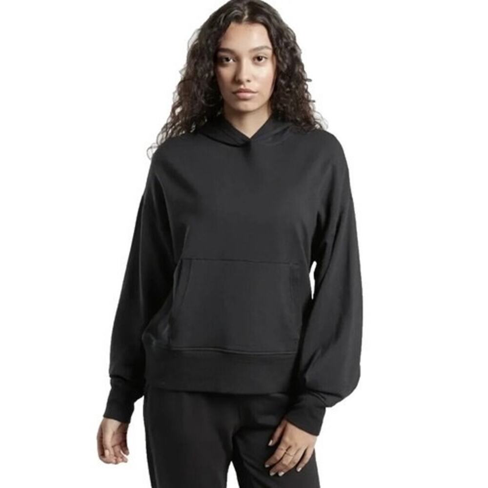 Athleta Black Pullover Hoodie XL - Kangaroo Pocket Comfort